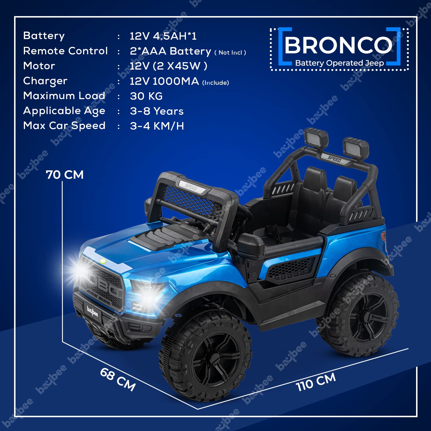 Pobo Jeep blue 4Motor