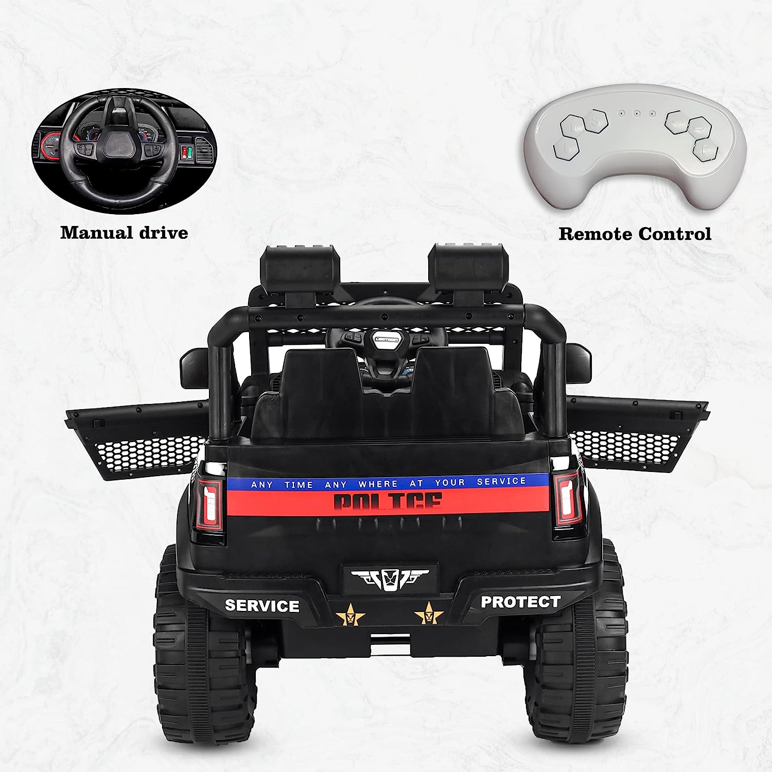 Pobo Jeep blue 4Motor black