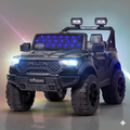 Toysquad Run jeep 4motor Black | windshield light and all music options