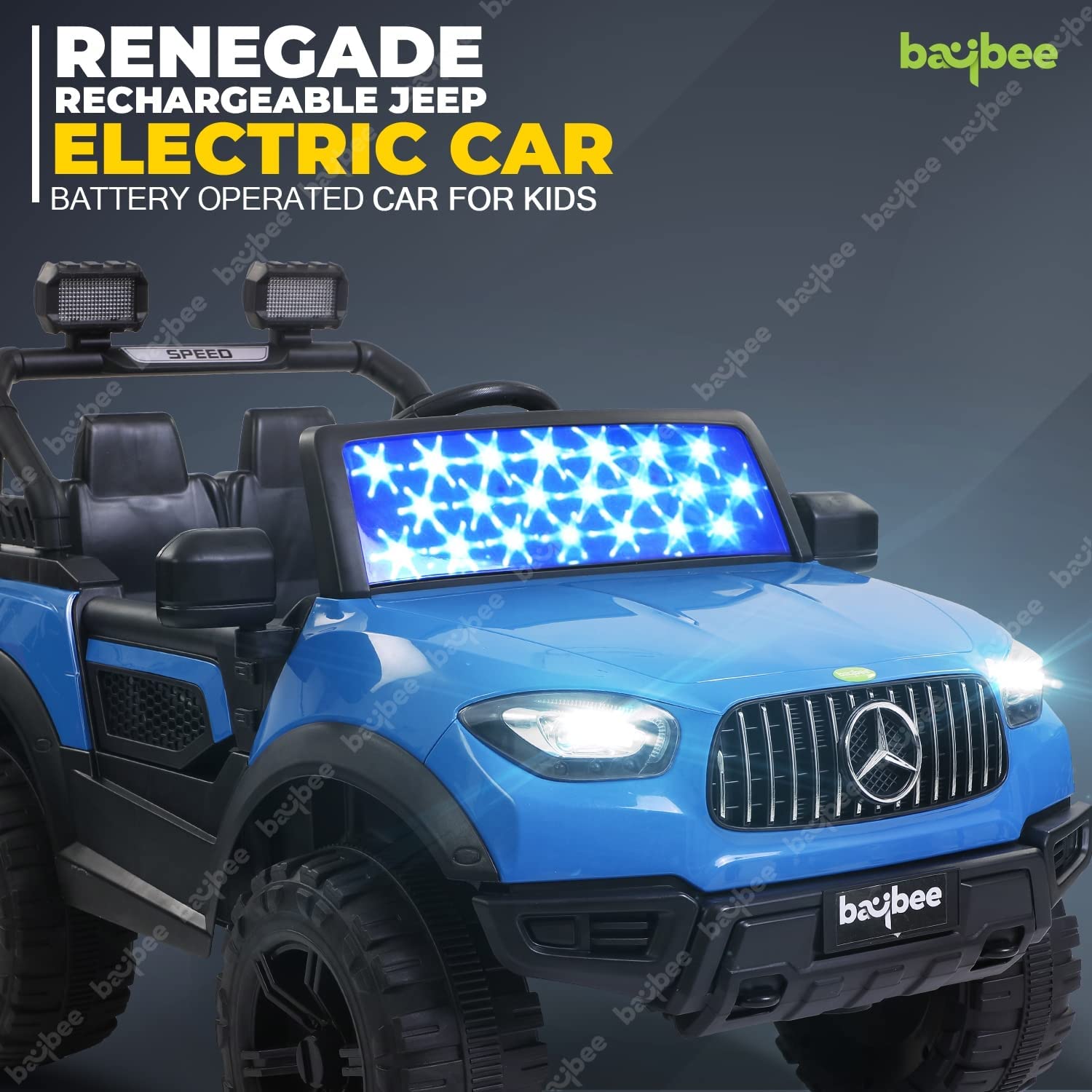 kids jeep bnz blue 4motor
