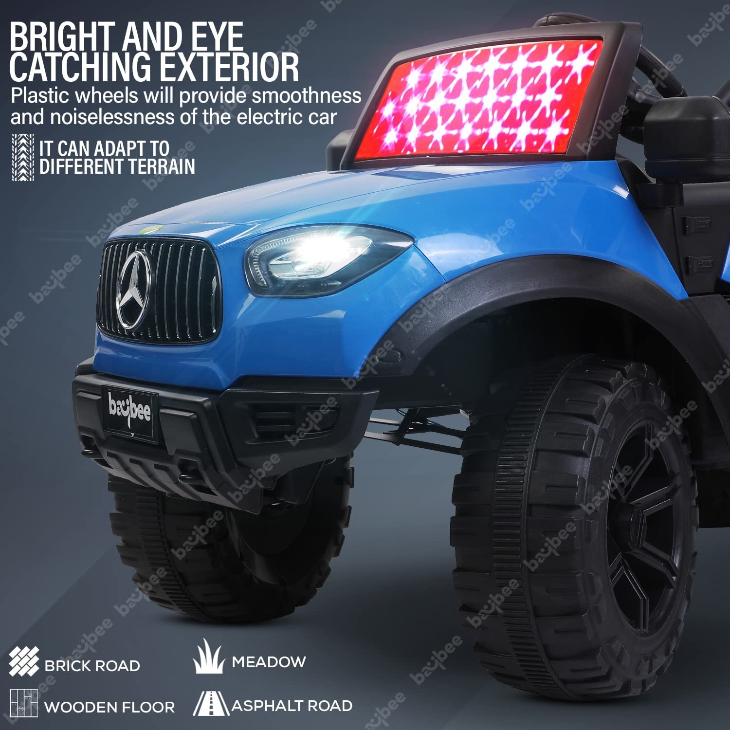kids jeep bnz blue 4motor