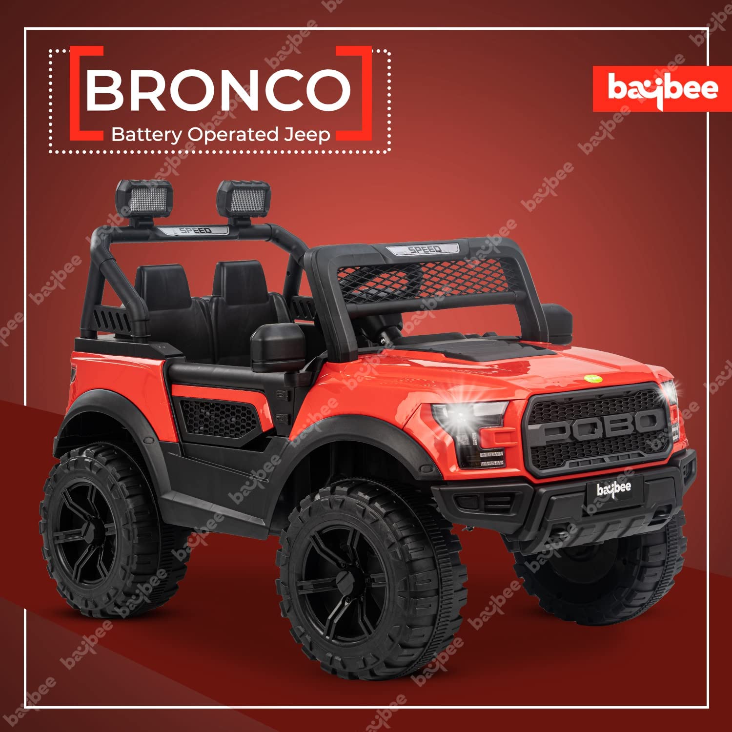 Pobo Jeep blue 4Motor Red