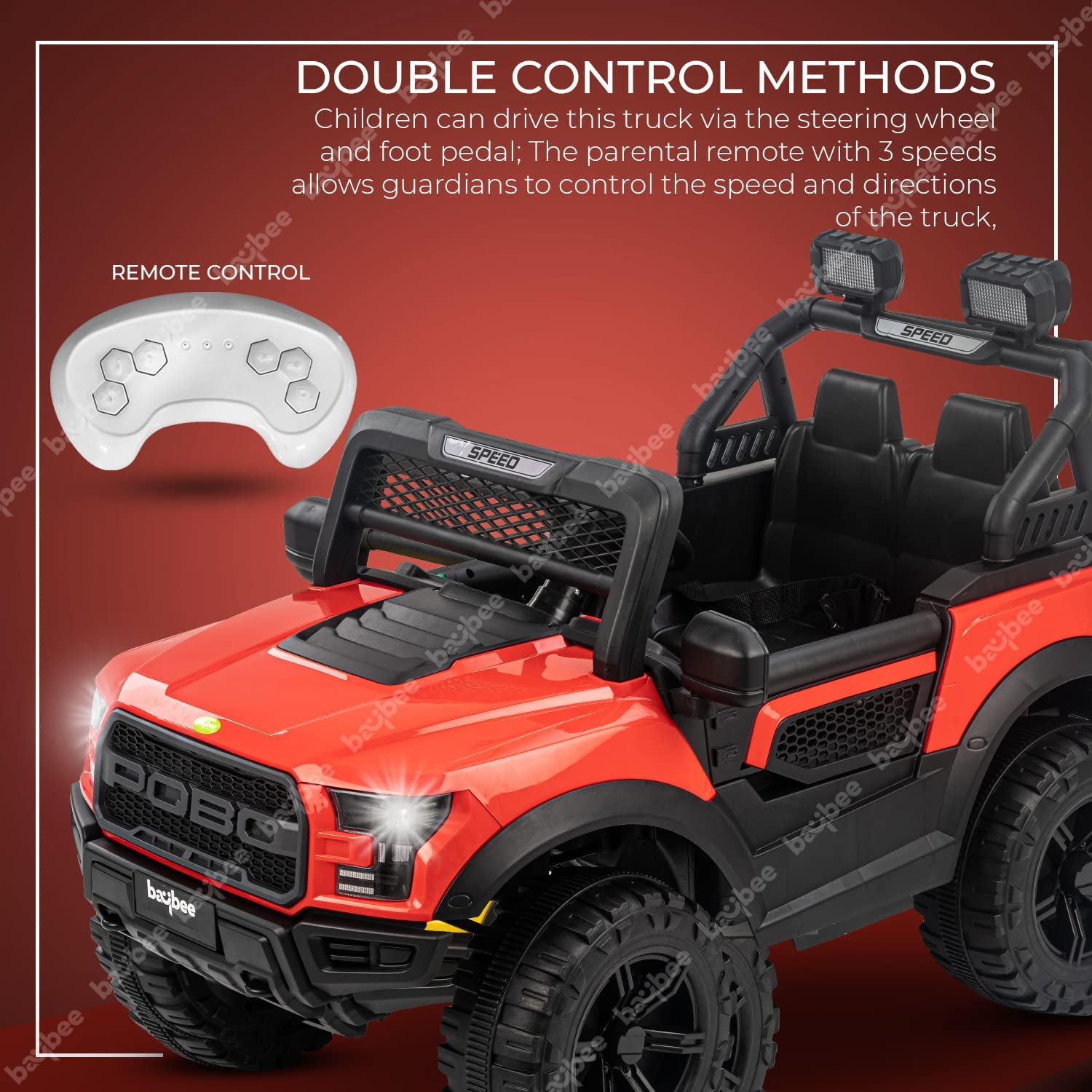 Pobo Jeep blue 4Motor Red