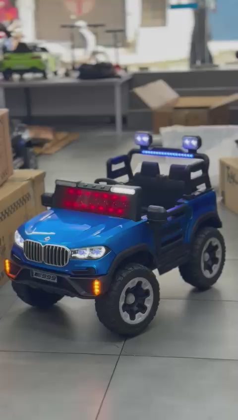 Toysquad BM jeep 4motor BlUE | windshield light and all music options
