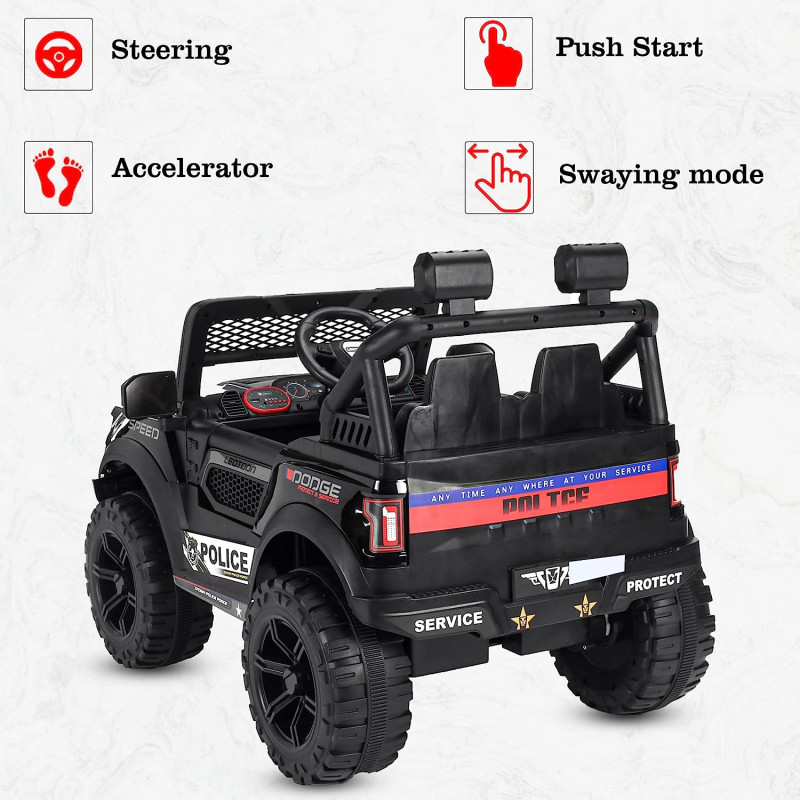 Pobo jeep 4motor BLACK