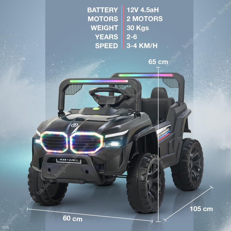 BMW Jeep for 1-6 year Black