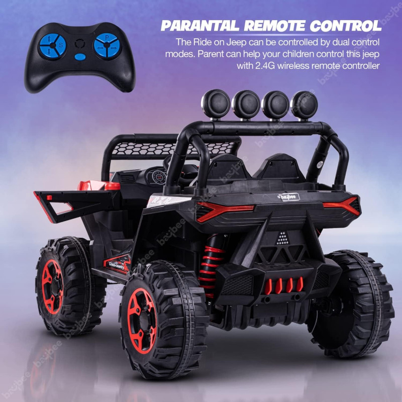 Wrath Battery Operated Jeep for Kids | Ride on Toy Kids Car with LED Light & Music | Baby Big Battery Car with USB | Electric Car for Kids to Drive 3 to 8 Years 